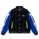 AMIRI bone embroidered baseball jacket